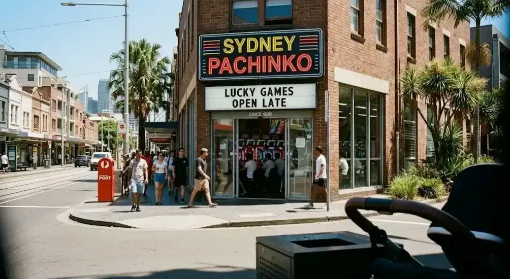 Rows of pachinko machines on the main floor